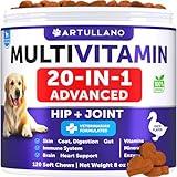 Dog Multivitamin Chewable with Glucosamine 20 in 1 - Dog Vitamins and Supplements - Senior & Puppy Multivitamin for Dogs - Pet Joint Support Health - Immunity, Mobility, Gut Skin - 120 Chews