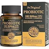 Probiotics with Prebiotics for Men and Women - 35 Strains Organic Probiotic 100 Billion CFU for Gut & Digestive Health, Vegan Acidophilus Probiotic Supplement, Non-GMO Raw Probiotic 60 Capsules