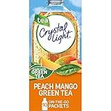 Crystal Light Sugar-Free Peach Mango Green Tea On-The-Go Powdered Drink Mix, 0.08 Ounce , 10 Count (Pack of 1)