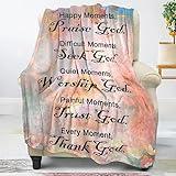 Christian Gifts for Women Faith, Inspirational Gifts for Women, Soft Throw Blankets for Women, Religious Gifts for Women/Men, Spiritual Gifts for Women, Personalized Blankets for Adults 40"x 50"