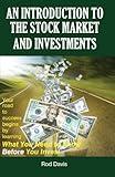 An Introduction to the Stock Market and Investments