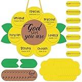 Syhood 24 Set Craft Kit for You Sunday School VBS Religious Crafts DIY Christian Bible Craft Kit for You School Home Activities(God Says You are)