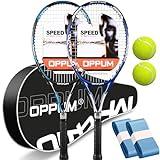 OPPUM 27" Pro Tennis Rackets (2-Pack), Lightweight, Durable Strings, Ideal for Beginner/Intermediate Players