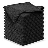 USANOOKS Microfiber Cleaning Cloth - 12Pcs 12.5x12.5 inch High Performance - 1200 Washes, Ultra Absorbent Microfiber Towels for Cars Weave Grime & Liquid for Streak-Free Mirror Shine-Microfiber Cloth