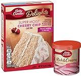 Betty Crocker Cherry Chip Cake Mix and Cherry Frosting Bundle (2 Items)