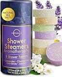 8-Pcs Shower Steamers Aromatherapy - Birthday Gifts for Women - Shower Bombs Aromatherapy, Eucalyptus Shower Steamer Relaxation Spa Gifts Shower Bomb - Self Care Unique Gifts for Women and Men