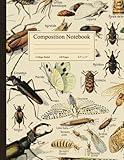 Composition Notebook: Vintage Insect Illustration. Entomology Science Lined Journal, College Ruled, 120 Pages, 8.5" x 11"