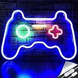 LED Neon Gaming Sign - Gamepad Shape Light for Teen Boys' Game Rooms, Bedrooms - Gamer Gift, Gaming Room Décor and Accessories