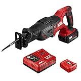 SKIL PWR CORE 20 Brushless 20V Reciprocating Saw Kit with 4.0Ah Battery, PWR JUMP Charger, and PWRAssist USB Adapter - RS5884-1A