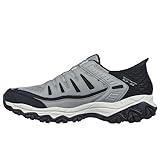 Skechers Men's Afterburn M. Fit Ridgeburn Hands Free Slip-in Loafer, Grey/Black, 10 W US