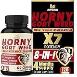 BMVINVOL Horny Goat Weed for Men and Women with Maca, Tribulus, Ginseng, Ashwagandha, Tongkat Ali - 120 Capsules for 4 Month Supply