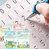 ASIGN Magic Ink Copybooks for Kids Reusable Handwriting Workbooks for Preschools Grooves Template Design and Handwriting Aid