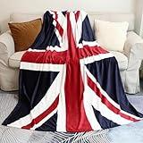 Sviuse British Flag Blanket, Super Soft Union Jack Throw Blanket Twin Size 60 80 Blanket for Bed Couch Chair Fall Winter Camping Living Room Office Gift