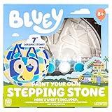 Bluey Paint Your Own Stepping Stone, Design 7 DIY Stone Art, Fun Kit for Kids, Less Mess Paintable Stones Art Set, Great Summer Activity Kids Ages 8, 9, 10, 11