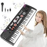 Electronic Piano Keyboard 61-Key Kids Keyboard Piano with LED Screen Protable Piano Keyboard with Microphone Musical Instrument Toys Gift for Kids Boys Girls