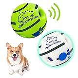 2PACK（3.46''）Wobble Giggle Dog Ball, Interactive Dog Toys Ball,Squeaky Dog Toys Ball,Glow Ball in The Dark for Training Teeth Cleaning Herding Balls Indoor Outdoor Safe Dog Gifts for Most Dogs