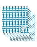 Cloth Napkin 20X20 Inch, Oktoberfest Bavarian Flag Check Absorbent Cotton Napkins Soft & Reusable Linen Napkins for Table Family Dinners Wedding Cocktail Parties and Everyday Use