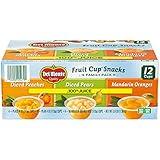 Del Monte Fruit Cups Variety Pack, Diced Peaches, Diced Pears, Mandarin Oranges, 4oz (12 Count) | 100% Juice, Lunch Snacks, Fruit Cups