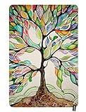 HOSNYE Love Trees Tin Sign Nature Ecology Colorful Leaves Field Soil Vintage Metal Tin Signs for Men Women Wall Art Decor for Home Bars Clubs Cafes 8x12 Inch