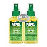 Repel Plant-Based Lemon Eucalyptus Insect Repellent, Mosquito Repellent, Pump Spray, 4 Ounce, (Pack of 2)