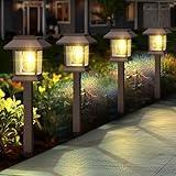 Benany Solar Pathway Lights Outdoor, 6 Pack Upgraded LED Waterproof Solar Outdoor Lights, Solar Garden Landscape Lighting for Outside Driveway Garden Landscape Walkway Path Yard Lawn Decor (6)