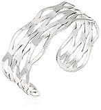 Lucky Brand Silver-Tone Twisted Cuff Bracelet