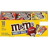 M&M'S Full Size Chocolate Halloween Candy Assortment Bulk Candy Box, 30.58oz/18 Pack