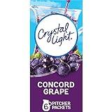 Crystal Light Sugar-Free Concord Grape Low Calories Powdered Drink Mix 6 Count Pitcher Packets