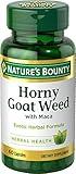 Nature's Bounty Horny Goat Weed with Maca, Herbal Health Supplement, 60 Capsules