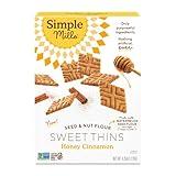 Simple Mills Sweet Thins Cookies, Seed and Nut Flour, Honey Cinnamon - Gluten Free, Paleo Friendly, Healthy Snacks, 4.25 Ounce (Pack of 1)