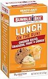 Bumble Bee Lunch On The Run Chicken Salad with Crackers Kit, 8.2 oz (Pack of 4) - Ready to Eat, Includes Crackers, Cookie & Mixed Fruit - Shelf Stable & Convenient Source of Protein