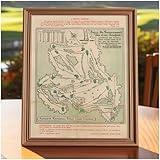 Vintage Augusta National Wall Art Course Map 1954 Golf Decor - Golf Poster Augusta Map Golf Wall Art for Your Office or Home - This Masters Augusta Golf Course 11x14 Print is a Great Gift for Golfers