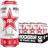 Rockstar Pure Zero Energy Drink, Fruit Punch, 0 Sugar, with Caffeine and Taurine, 16oz Cans (12 Pack) (Packaging May Vary)