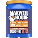 Maxwell House Breakfast Blend Light Roast Ground Coffee (38.8 oz Canister)