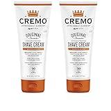 Cremo Barber Grade Sandalwood Shave Cream, Astonishingly Superior Ultra-Slick Shaving Cream Fights Nicks, Cuts And Razor Burn, 6 Fl Oz (2 Pack)