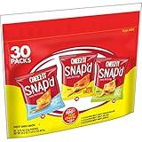 Cheez-It Snap'd Cheese Cracker Chips, Thin Crisps, Lunch Snacks, Variety Pack, 22.5oz Bag (30 Pouches)