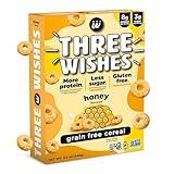 Protein and Gluten-Free Breakfast Cereal by Three Wishes (1-Pack) - High Protein and Low Sugar Snack - Vegan, Kosher, Grain-Free and Dairy-Free - Non-GMO (Honey)