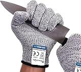 Dowellife Cut Resistant Gloves Food Grade Level 5 Protection, Safety Kitchen Cut Gloves for Chef Oyster Shucking Mandolin Knife Butcher Meat Cutting