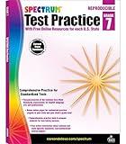 Spectrum 7th Grade Test Practice Workbooks All Subjects, Ages 12 to 13, Grade 7 Test Practice, Language Arts, Reading Comprehension, Vocabulary, Writing and Math Reproducible Book - 160 Pages