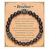 UPROMI Brother Gifts from Sister, Christmas Birthday Graduation Fathers' Day Gifts for Brother Adult Older Big Brother Gift, Brother Bracelet Valentine's Day Ideas