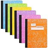 Mead Composition Notebooks, 6 Pack, Wide Ruled Paper, 7-1/2" x 9-3/4", 100 Sheets, Assorted Bright Colors (950054-ECM)