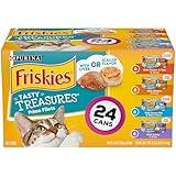 Purina Friskies Gravy Wet Cat Food Variety Pack, Tasty Treasures Prime Filets - (Pack of 24) 5.5 oz. Cans