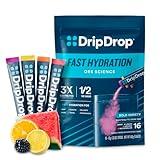 DripDrop Hydration - Bold Variety Pack - Electrolyte Drink Mix Single Serve Hydration Powder Packets - Watermelon, Berry, Lemon, Orange | Non-GMO, Gluten Free, Vegan | 16 Sticks