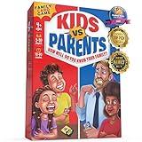 Kids VS Parents - Family Game for Kids 4-12 | Games for Family Game Night | Fun Kids Card Games with 200 Conversation Starter Cards for 10-90 Minutes Play Time