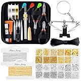 shynek Jewelry Making Kits for Adults, Jewelry Making Supplies Kit with Jewelry Making Tools, Earring Charms, Jewelry Wires, Jewelry Findings and Helping Hands for Jewelry Making and Repair