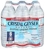 Crystal Geyser, Natural Alpine Spring Water, 16.9 Fl Oz (pack of 6)