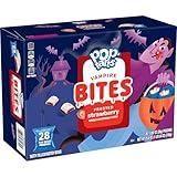 Pop-Tarts Vampire Bites Baked Pastry Bites, Kids Snacks, Halloween Snacks, Frosted Strawberry, 25.6oz Box (28 Pouches)