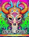 Animal Skulls Coloring Book: Creepy Skull Coloring Pages For Adults Fun And Relaxation | Gift Idea For Special Occasions