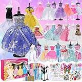 YEETIN Fashion Designer Kits for Girls Ages 6+, 600+Pcs Kids Sewing Kits, Arts & Crafts Set, Doll Clothes Making, Learn to Sew Gifts for Birthday