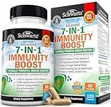 Immune Support Supplement with Zinc Vitamin C Vitamin D 5000 IU Elderberry Ginger D3 Goldenseal - Dr Approved Immunity Vitamins for Adults Women and Men - Natural Immune System Booster Defense -120ct